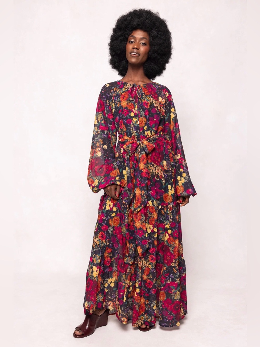 Ivy City Co Floral Long Sleeve Maxi Dress